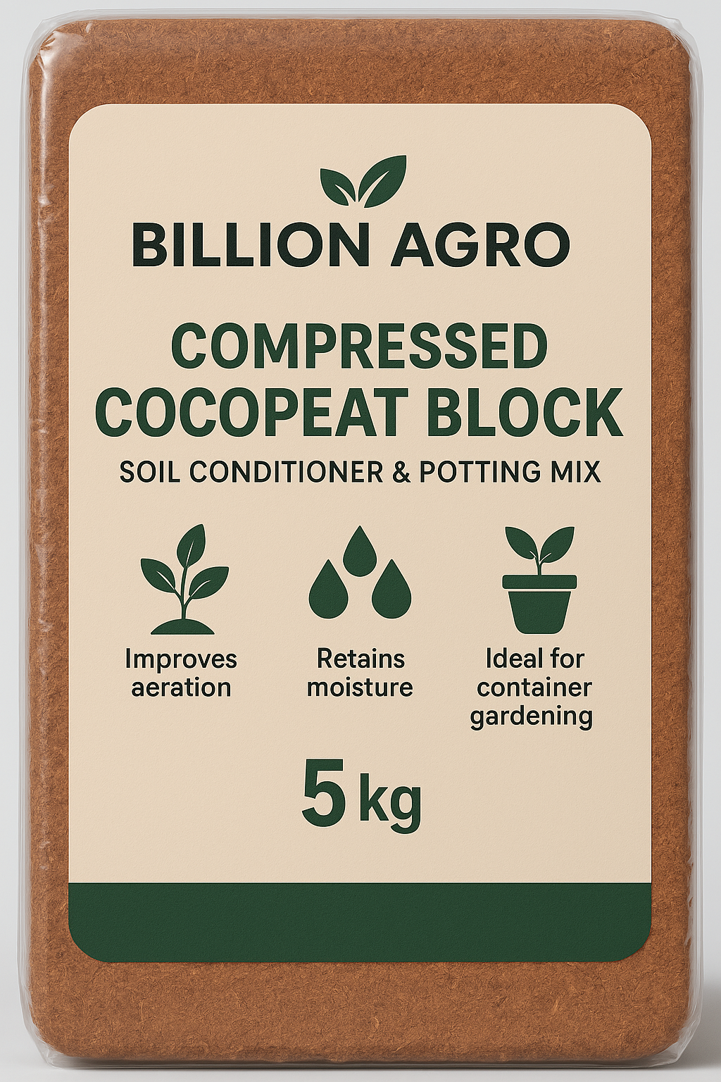 Compressed Cocopeat Block - 5kg